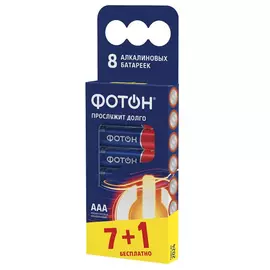 батарейка (ааа, алкалиновая, 8шт) фотон 22988