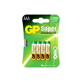 батарейка (ааа, алкалиновая, 4шт) gp super alkaline gp 24a-2cr4 40/160