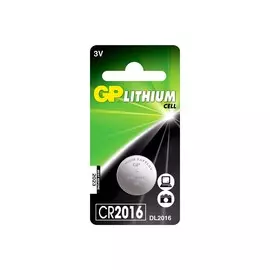 Батарейка дисковая CR2016 GP Lithium, 1шт