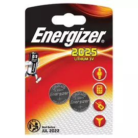 батарейка дисковая cr2025 energizer miniatures lithium, 2шт