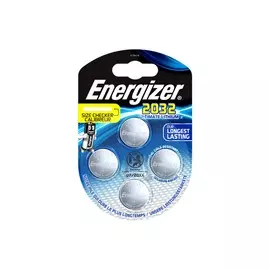 Батарейка дисковая CR2032 Energizer Miniatures Ultimate Lithium, 4шт