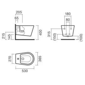 биде подвесное sanitana glam s10069034900000