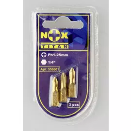 бита ph2 25мм (3шт) nox titan 556602