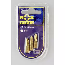 Бита PZ1 25мм (3шт) Nox Titan 556611