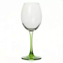 Бокал ЭНЖОЙ ГРИН 440мл ножка зеленая 44728SLBD3