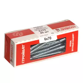 БОЛТ САНТЕХНИЧЕСКИЙ ОЦИНК. DIN 571 6Х70 (40ШТ)