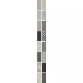 бордюр fiori grigio металлизированный 6,5х60 серый 1506-0101