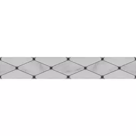 Бордюр керамический Athena Grey Platinum Glossy Ce 9х60 серый