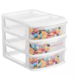 бокс универсальный малый деко 3 секции аптечка м 2773