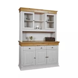 Буфет Бостон белый воск/антик