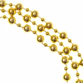 Бусы новогодние СКАЗКА 2м золото, пластик 65660