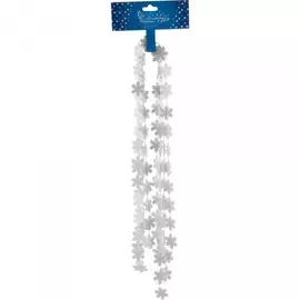 бусы снежинки волшебная страна цв.белый 104049