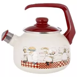 Чайник эмалированный 2,5л с бакелитовой ручкой ТАКОВО/Повара 2327/120074