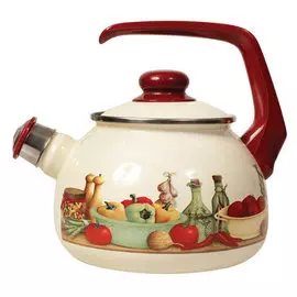 Чайник эмалированный 2,5л со свистком ВИЛЛАДЖО 2363/125317