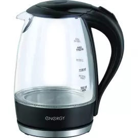 чайник электрический (стекло, 1,7л, 2,2квт, черный) energy e-262
