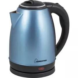 чайник электрический (стальной 1,8л, 1,5квт, синий) homestar hs-1010