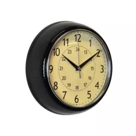 часы wall clock black 24x24 797791