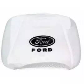 Чехлы на подголовник белые FORD (2шт)