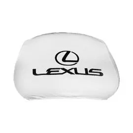 Чехлы на подголовник белые LEXUS (2шт)