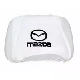 Чехлы на подголовник белые MAZDA (2шт)