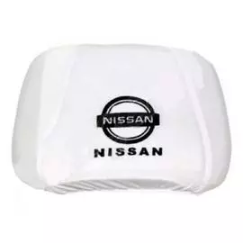 Чехлы на подголовник белые NISSAN (2шт)