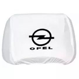 Чехлы на подголовник белые OPEL (2шт)