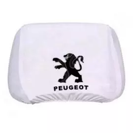 Чехлы на подголовник белые PEUGEOT (2шт)