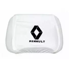Чехлы на подголовник белые RENAULT (2шт)
