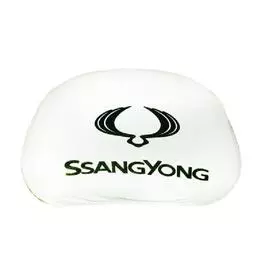 Чехлы на подголовник белые SSANG YONG (2шт)