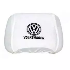 Чехлы на подголовник белые VOLKSWAGEN (2шт)