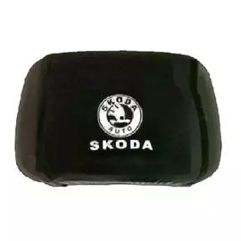 Чехлы на подголовник чёрные SKODA (2шт)