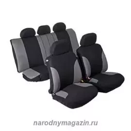 Чехлы унив. AZARD Полиэстер Favorit, 11 пр., карман, 3 молнии /серый/