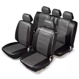 Чехлы унив. SENATOR Эко-Кожа Madrid, размер M, 11 пр., карман, 6 молний /серый/