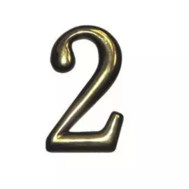 цифра "2" самоклеящаяся, цвет золото