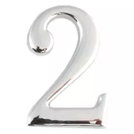 цифра дверная apecs 2 хром