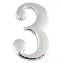 цифра дверная apecs 3 хром