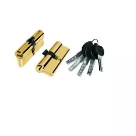 цилиндровый механизм turdus а70pb (ключ/ключ,золото) глянцевое золото
