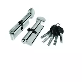цилиндровый механизм turdus а90pс (ключ/зав,хром) глянцевый хром