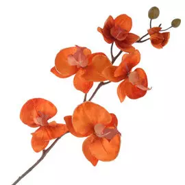 Цветок искусственный Фаленопсис h=105см оранжевый