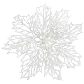 цветок на клипсе белый