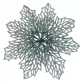 цветок на клипсе серебряный