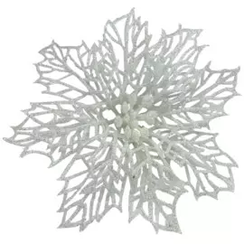 цветок на клипсе серый