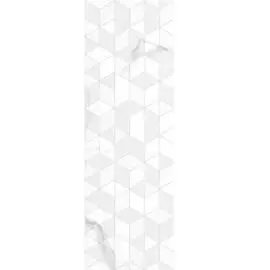 декор calacatta geo decor белый 25x75 52771