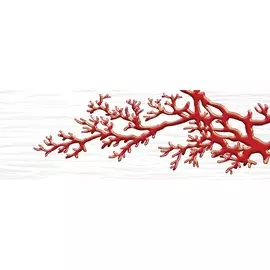 Декор керамический Коралл 20х60 белый 04-01-1-17-03-00-901-7