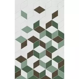 декор керамический веста 25х40 01 зеленый ск000033146