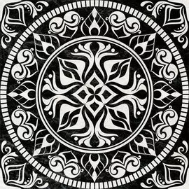 Декор Pronto 61х61 Темное Панно Черный