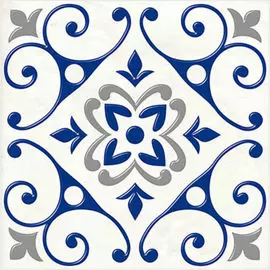 Декор Сиди-Бу-Саид серый 20х20 1