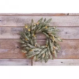 декор-венок 45см чемберлен edelman 20 led ламп заснеженный 74412