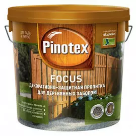 Декоративно-защитная пропитка для заборов и садовых построек Pinotex Focus палисандр 5л