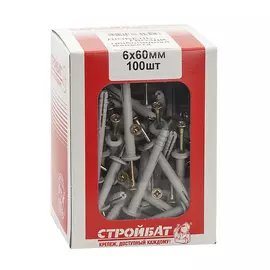 дюбель-гвоздь 6х60 гриб (100 шт)